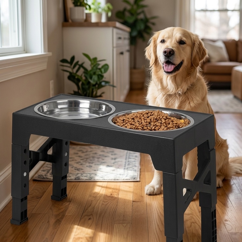 Royal Canin Food Medium - 높이 조절이 가능한 이중 스테인리스 스틸