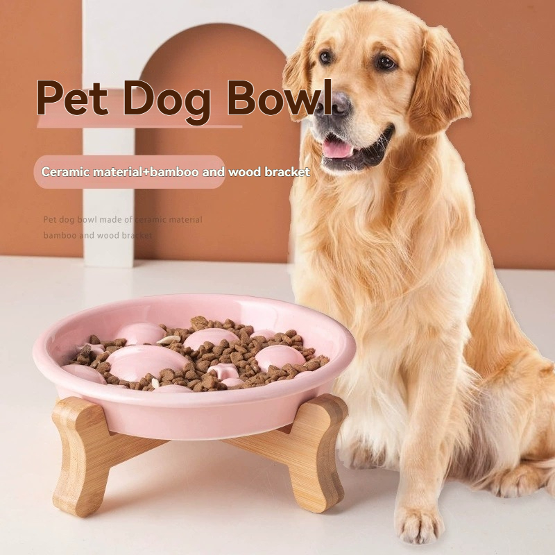 Royal Canin Food Medium - 세라믹 플래닛 슬로우 피더 강아지 밥그릇,